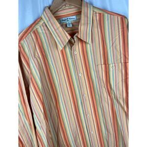 Tommy Bahama Men’s sz XXL Long Sleeve Button Up Shirt Multicolor Stripe Coastal